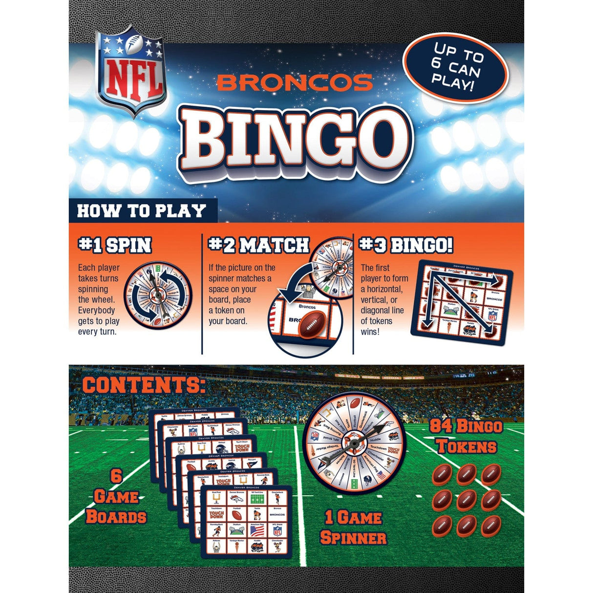 Denver Broncos NFL Bingo Game
