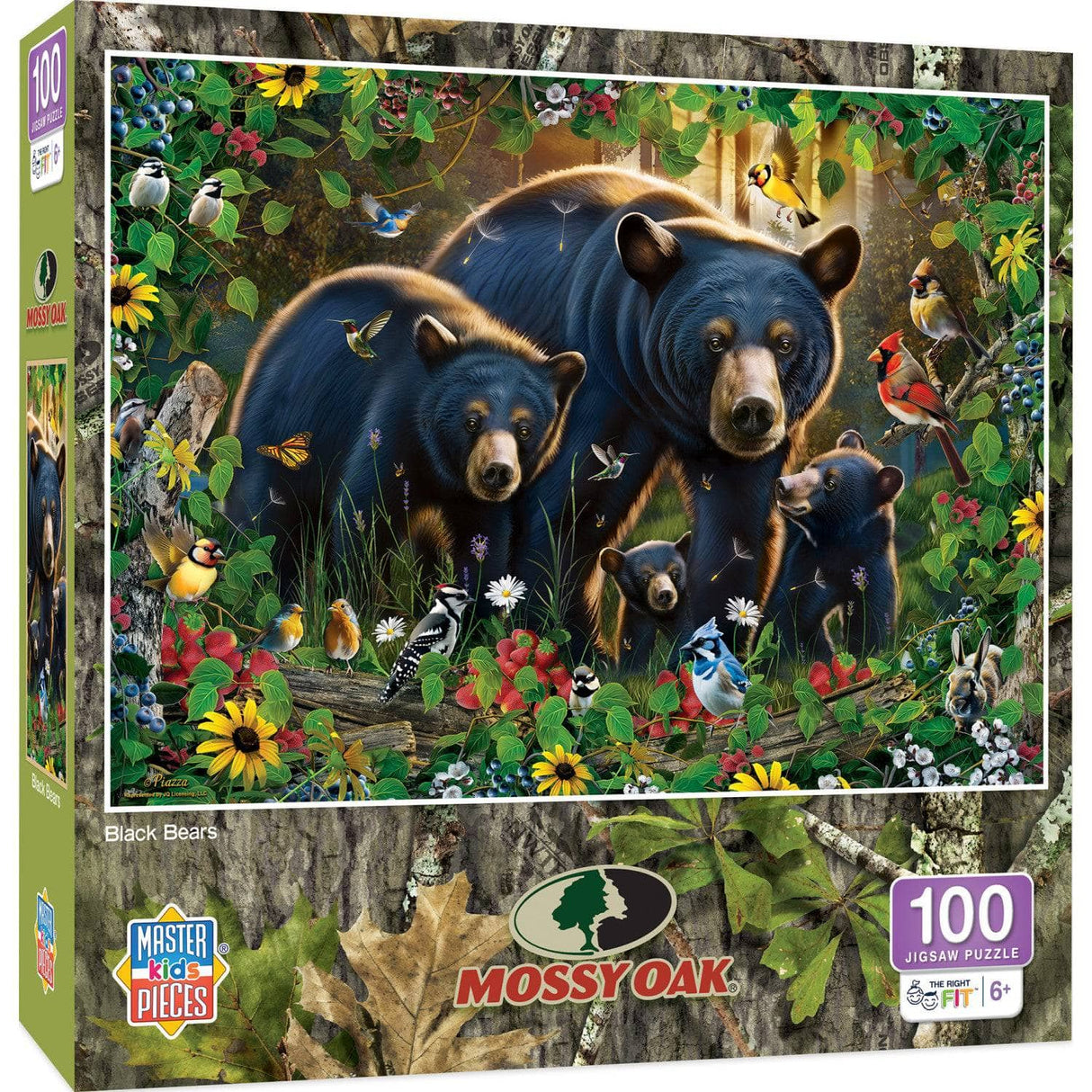 Mossy Oak - Black Bears 100 Piece Jigsaw Puzzle