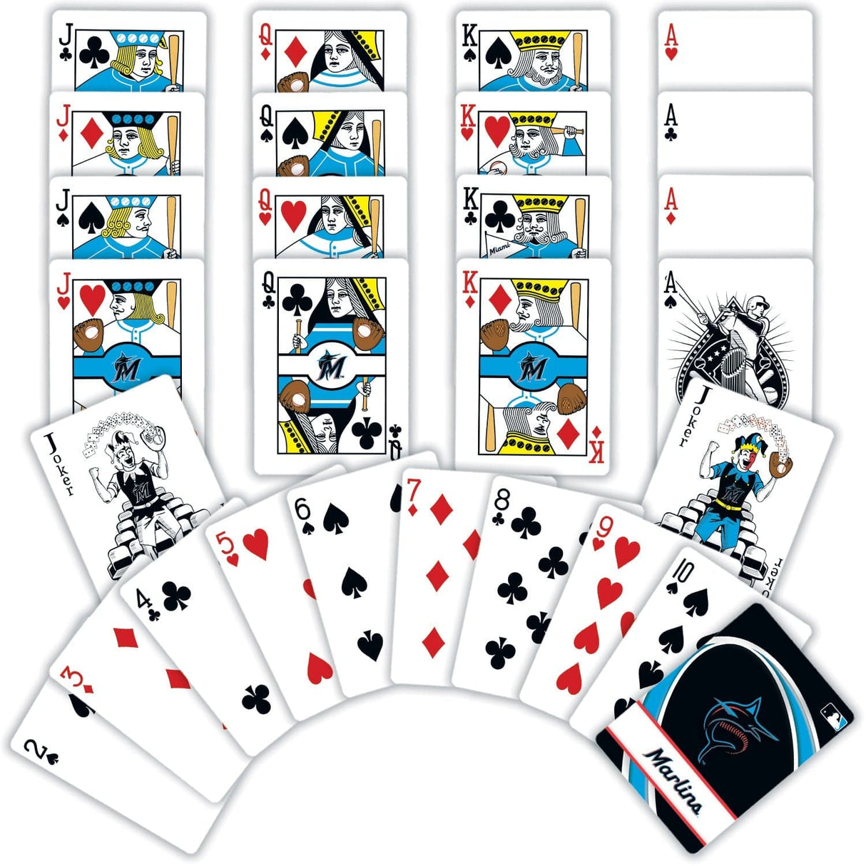 Miami Marlins Playing Cards - 54 Card Deck