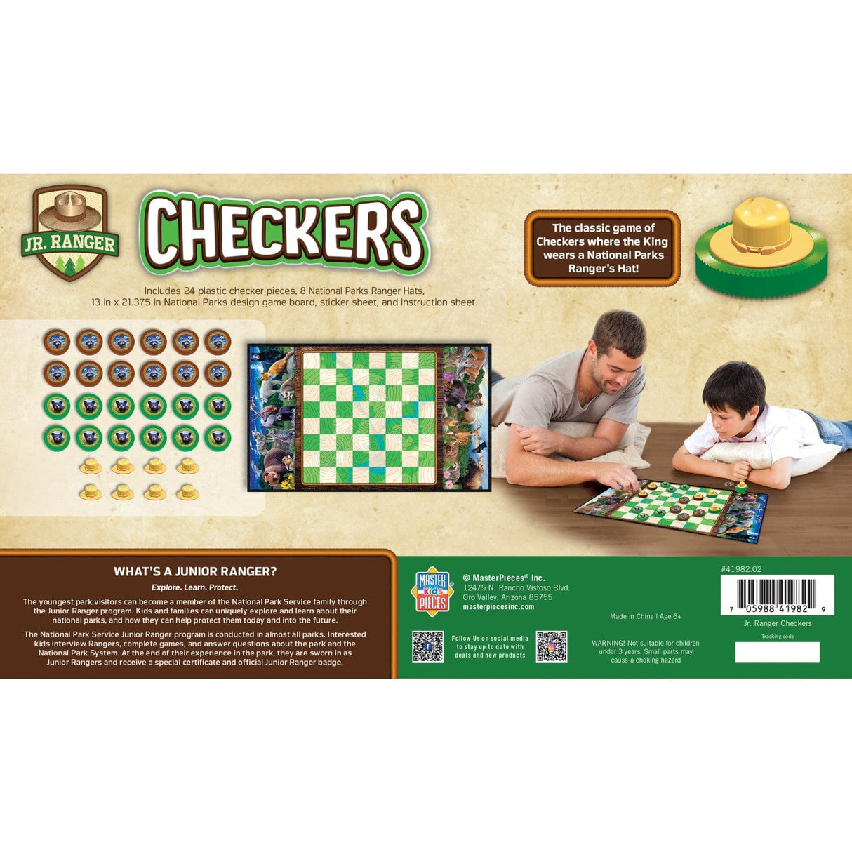 Jr. Ranger Checkers Board Game