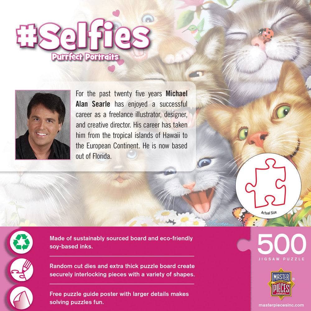 Selfies - Purrfect Portraits 500 Piece Jigsaw Puzzle