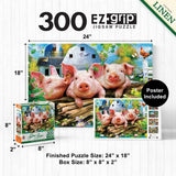 Green Acres - Three Lil' Pigs 300 Piece EZ Grip Jigsaw Puzzle