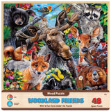 Wood Fun Facts - Woodland Friends 48 Piece Wood Jigsaw Puzzle