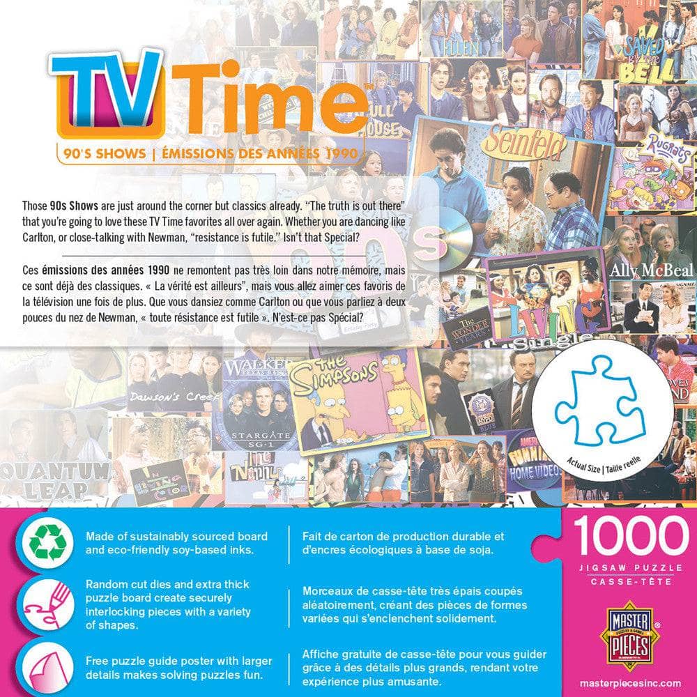 TV Time - 90's Shows 1000 Piece Jigsaw Puzzle