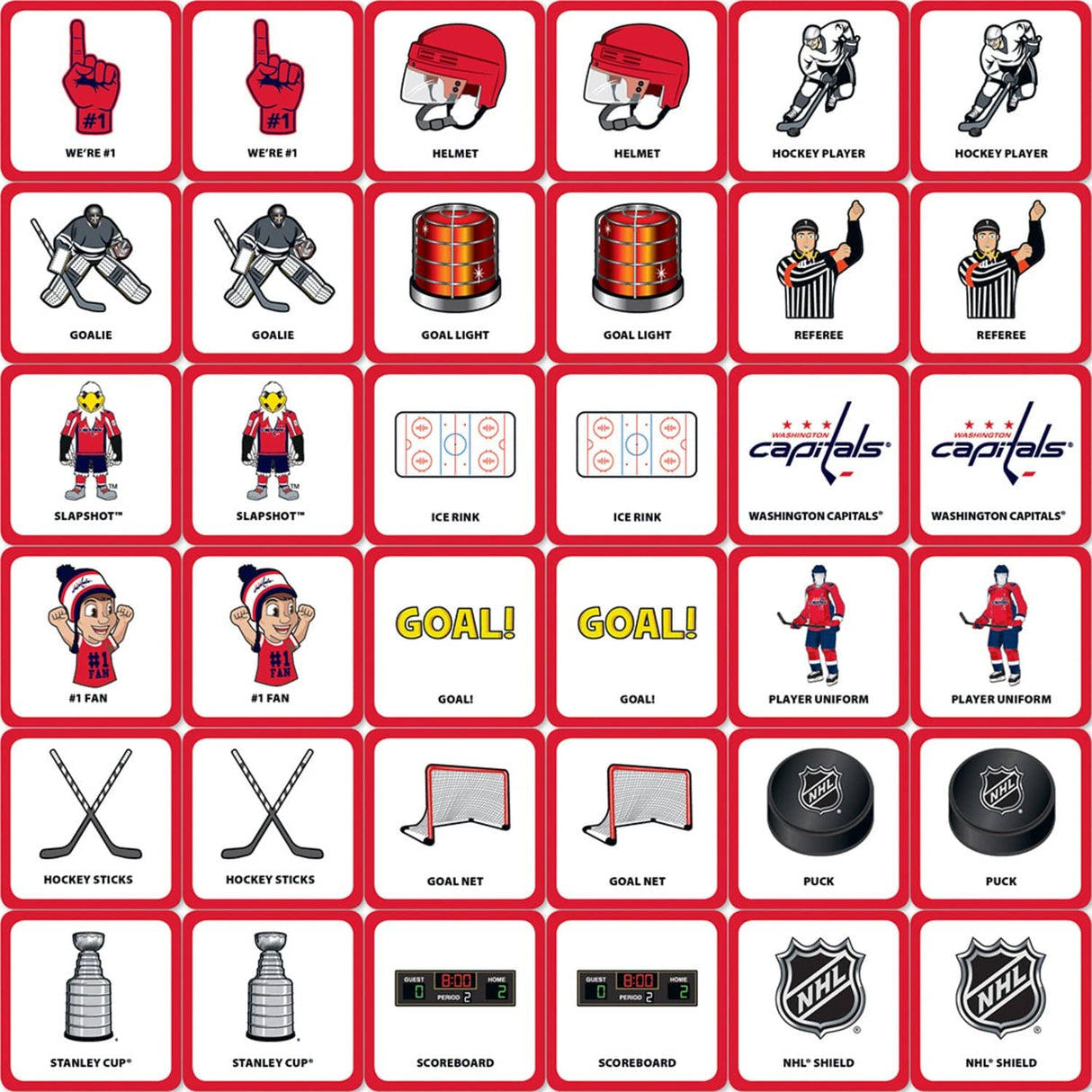 Washington Capitals Matching Game