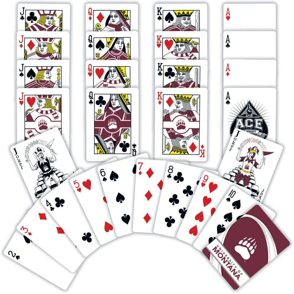 Montana Grizzlies Playing Cards - 54 Card Deck
