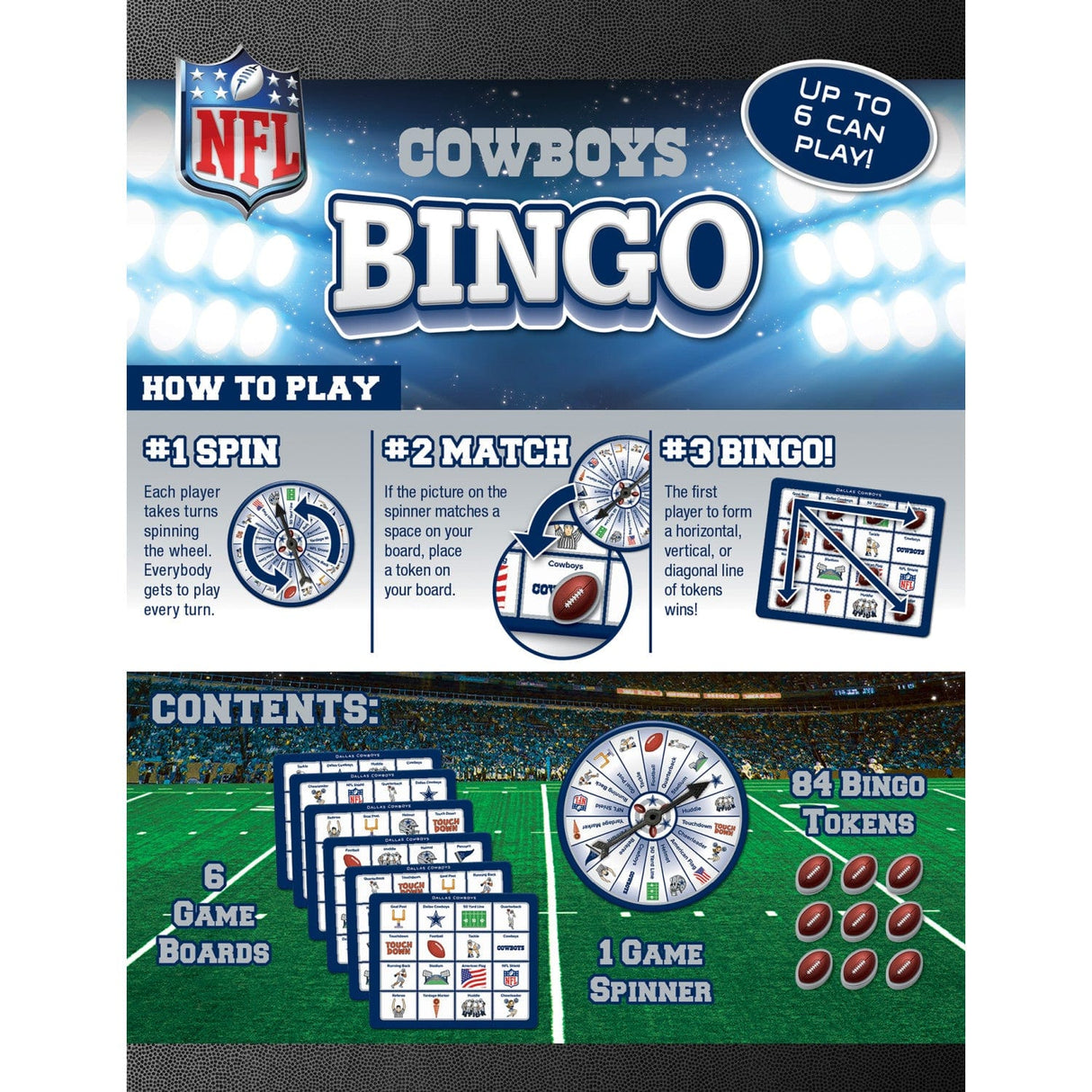 Dallas Cowboys NFL Bingo Game