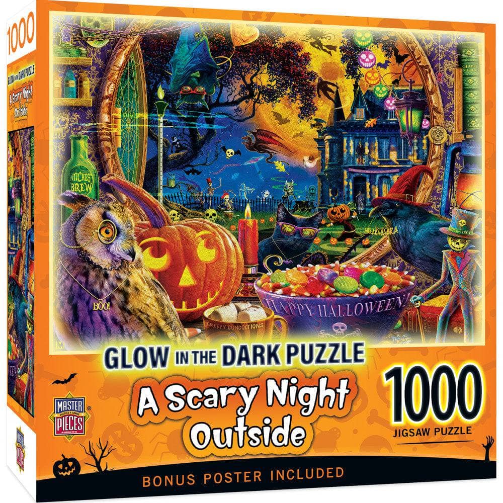 Glow in the Dark - A Scary Night Outside 1000 Piece Jigsaw Puzzle