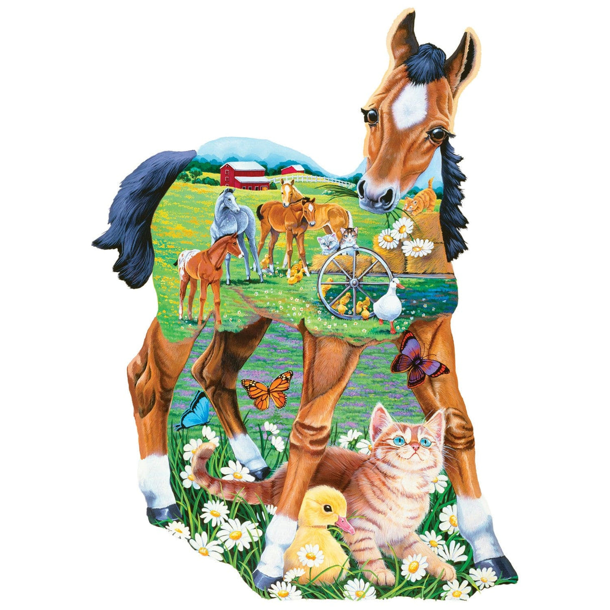 Pony Playtime - 100 Piece Shaped Jigsaw Puzzle