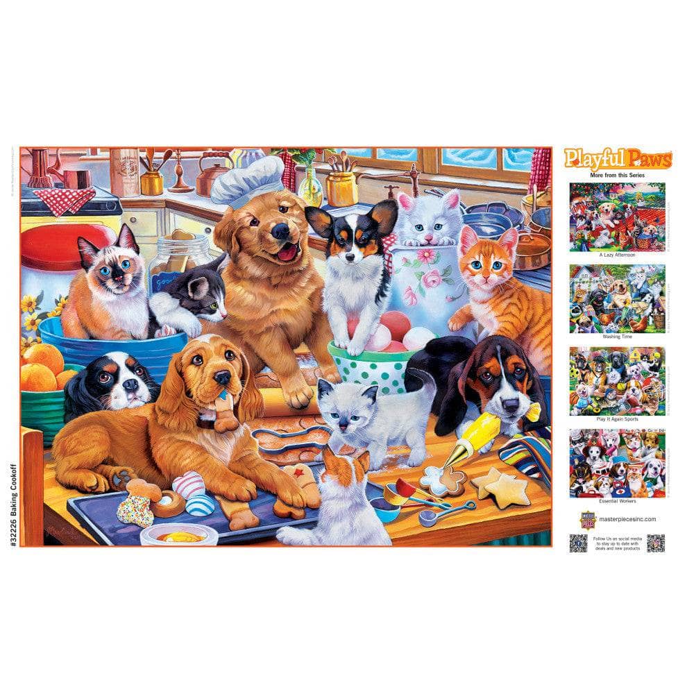 Playful Paws - Baking Cookoff 300 Piece EZ Grip Jigsaw Puzzle