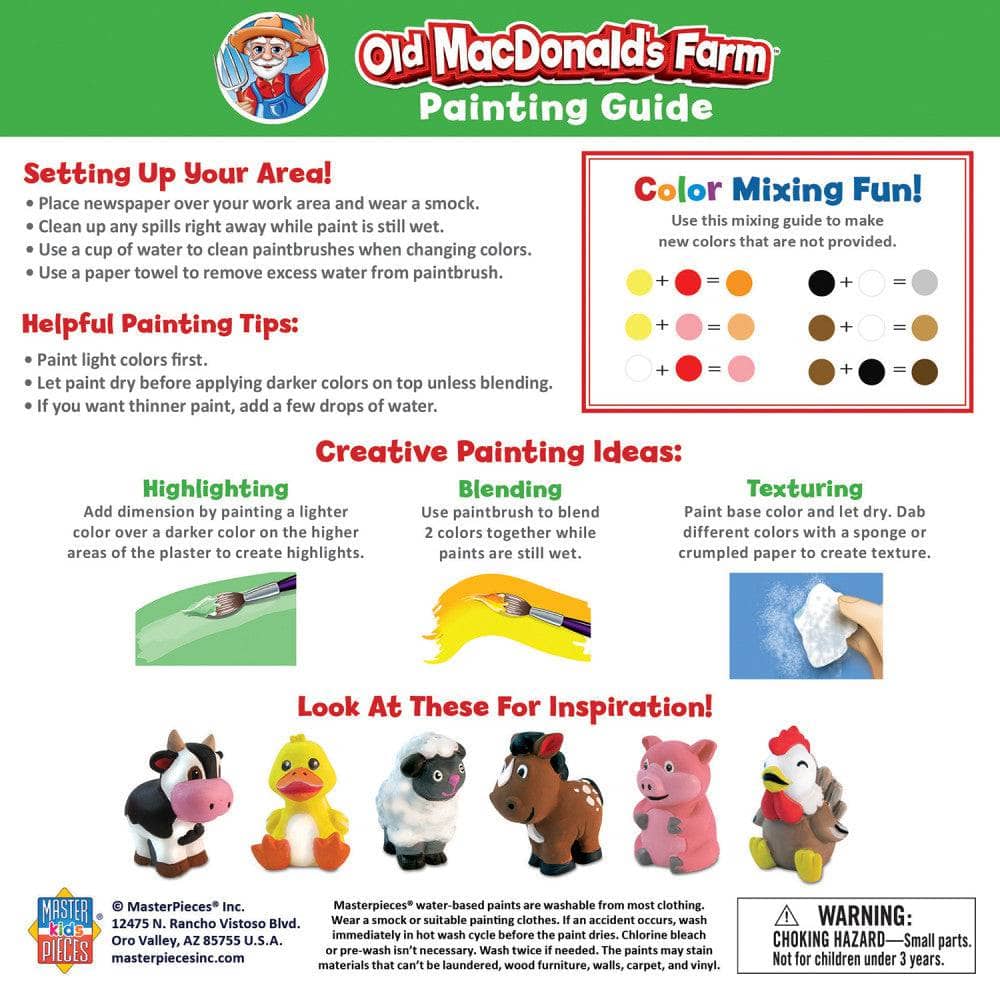 Old MacDonald's Farm - Plaster Figurine Paint Set