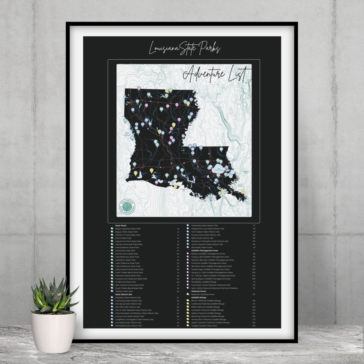 POSTER - Louisiana State Parks Adventure List
