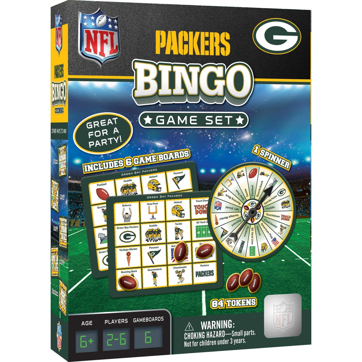 Green Bay Packers NFL Bingo Game
