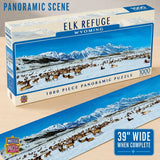 Elk Refuge, Wyoming 1000 Piece Panoramic Jigsaw Puzzle