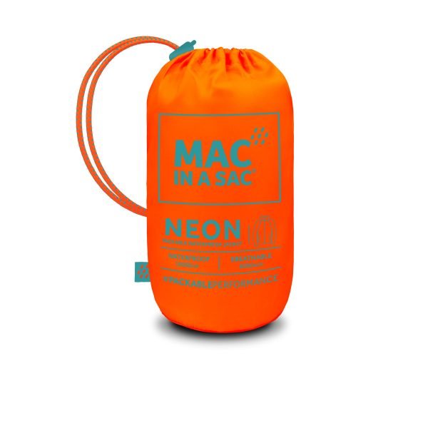 Neon Orange Mac-In-A -Sac Origin II Rain Coat