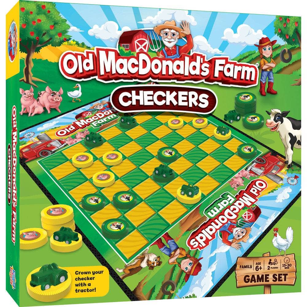 Old MacDonald's Farm Checkers Board Game