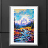Mount Rainier National Park Commemorative Poster: A Pop Art Tribute