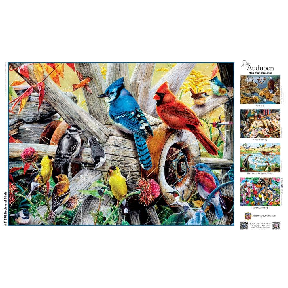 Audubon - Backyard Birds 1000 Piece Jigsaw Puzzle