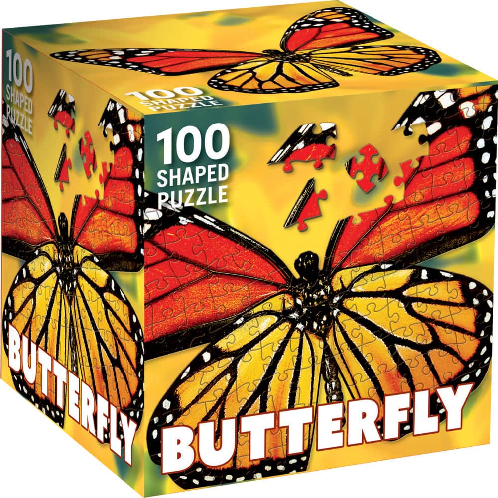 Monarch Butterfly 100 Piece Shaped Jigsaw Puzzle