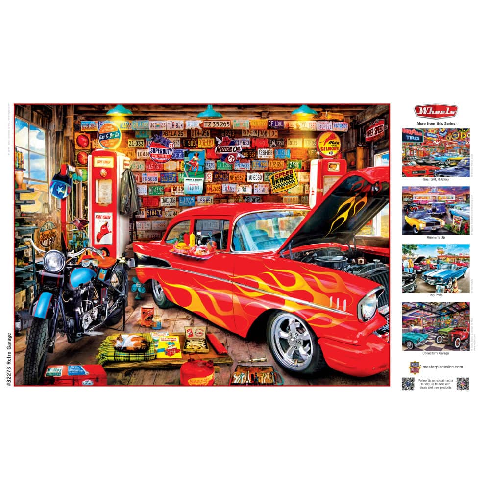 Wheels - Retro Garage 750 Piece Jigsaw Puzzle