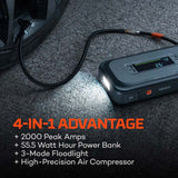 Nebo Assist Air 2000XP Jump Starter & Air Compressor with Large Screen
