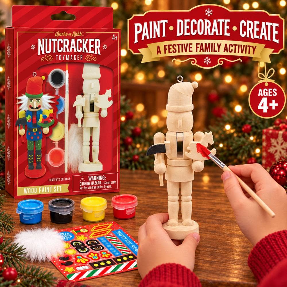 Nutcracker Toymaker Ornament Wood Paint Kit