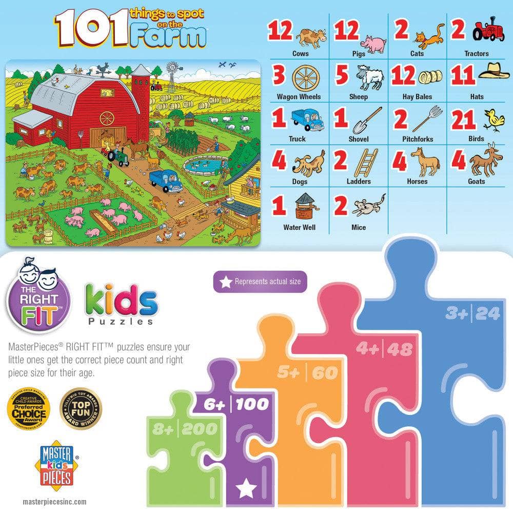 101 Things to Spot on a Farm - 101 Piece Jigsaw Puzzle
