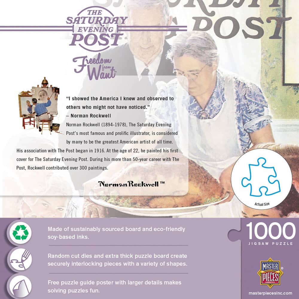 Saturday Evening Post - Freedom from Want 1000 Piece Jigsaw Puzzle