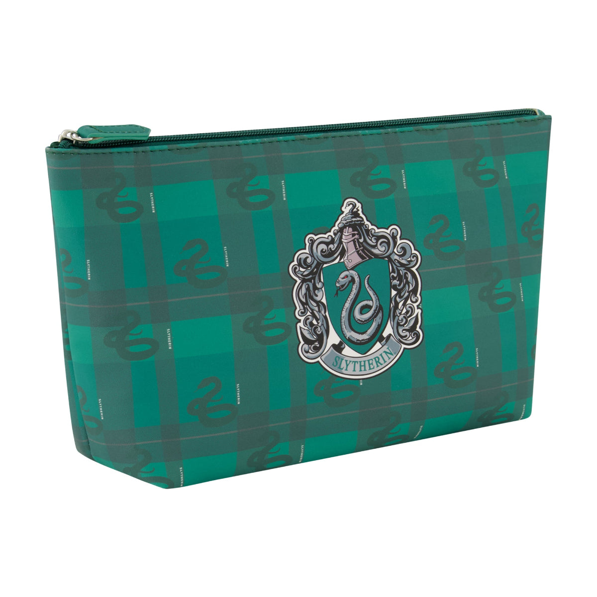 Harry Potter Slytherin Green Plaid Cosmetic Bag