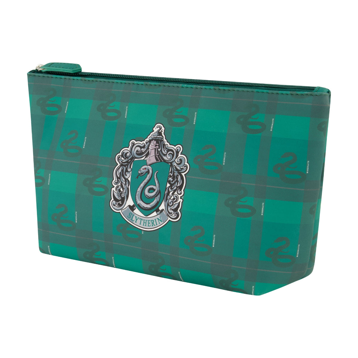 Harry Potter Slytherin Green Plaid Cosmetic Bag