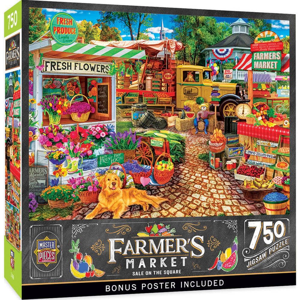 Farmer's Market - Sale on the Square 750 Piece Jigsaw Puzzle