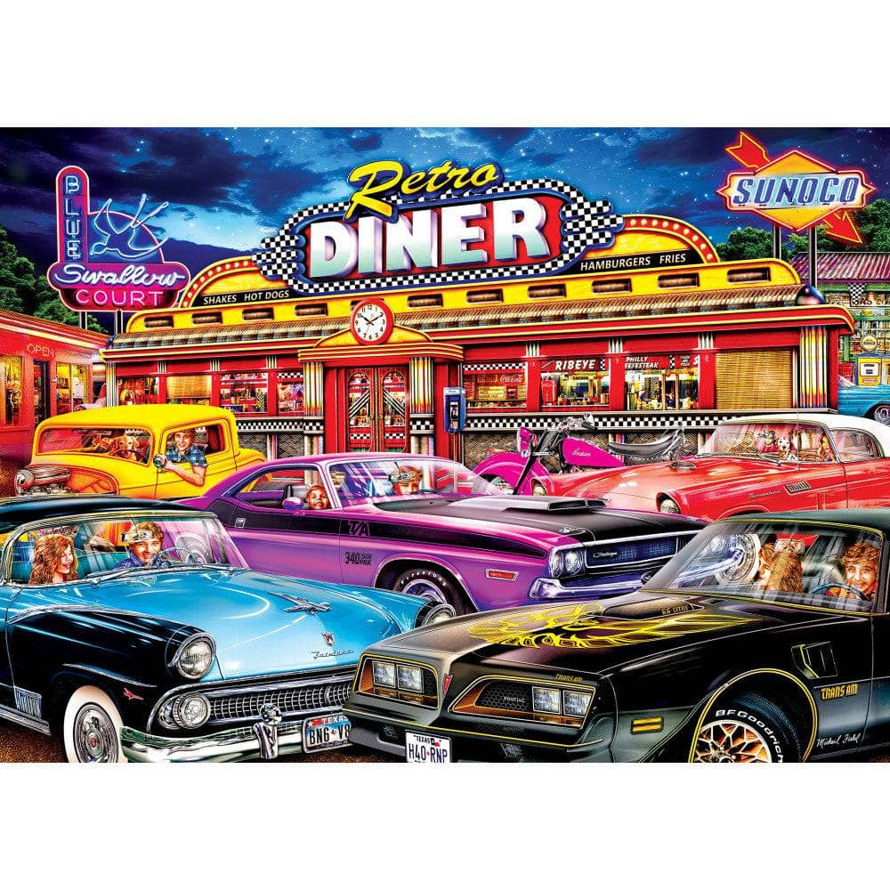 Drive-Ins, Diners & Dives - Golden Hour Grease 500 Piece Jigsaw Puzzle