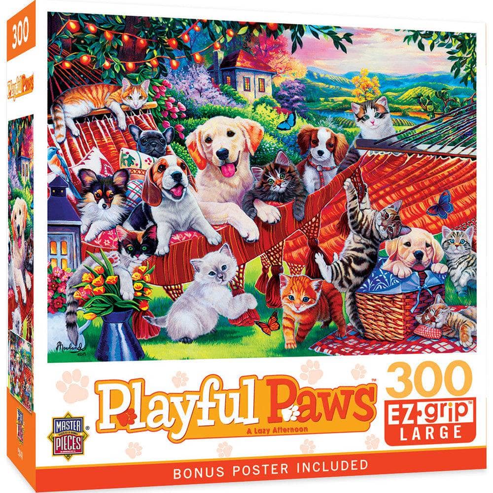 Playful Paws - A Lazy Afternoon 300 Piece EZ Grip Jigsaw Puzzle