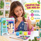 Cactus Wind Chime Wood Craft & Paint Kit