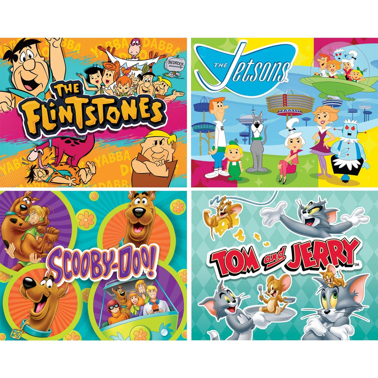 Hanna-Barbera 100 Piece Jigsaw Puzzles 4-Pack