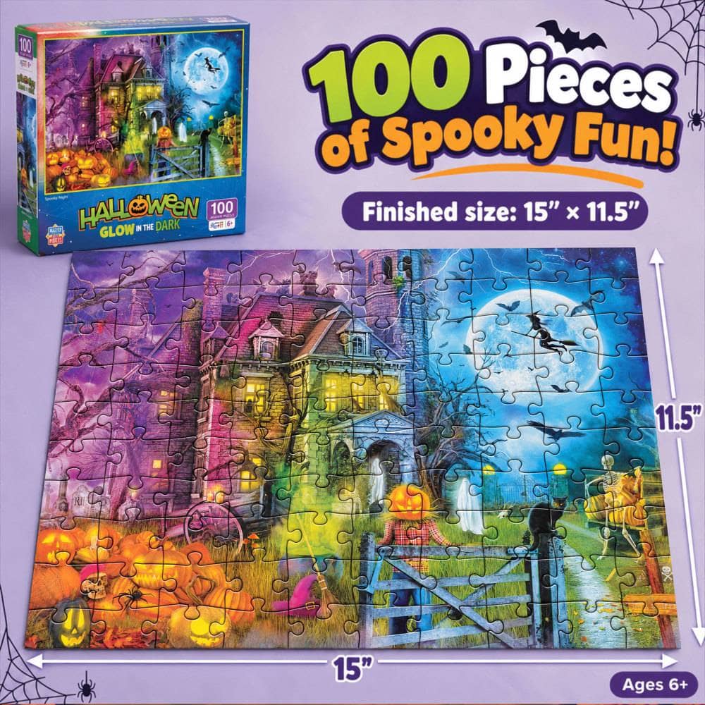 Halloween Glow in the Dark - Spooky Night 100 Piece Jigsaw Puzzle