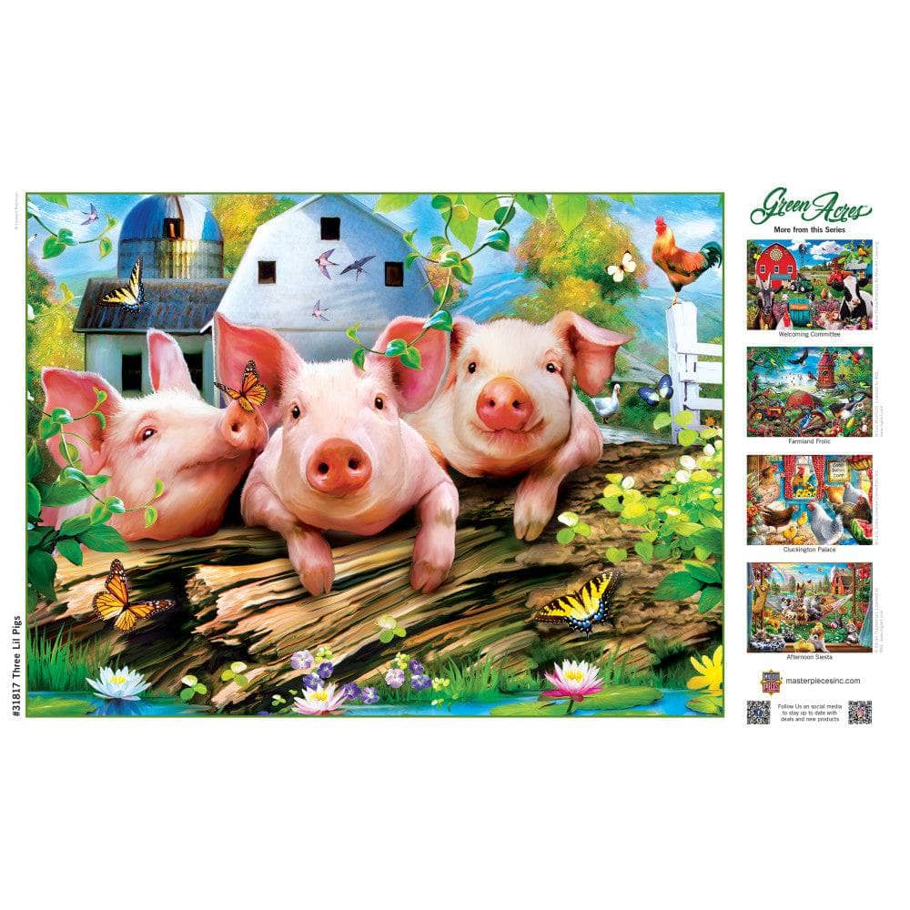 Green Acres - Three Lil' Pigs 300 Piece EZ Grip Jigsaw Puzzle