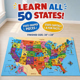 Explorer - USA Map 80 Piece Floor Jigsaw Puzzle