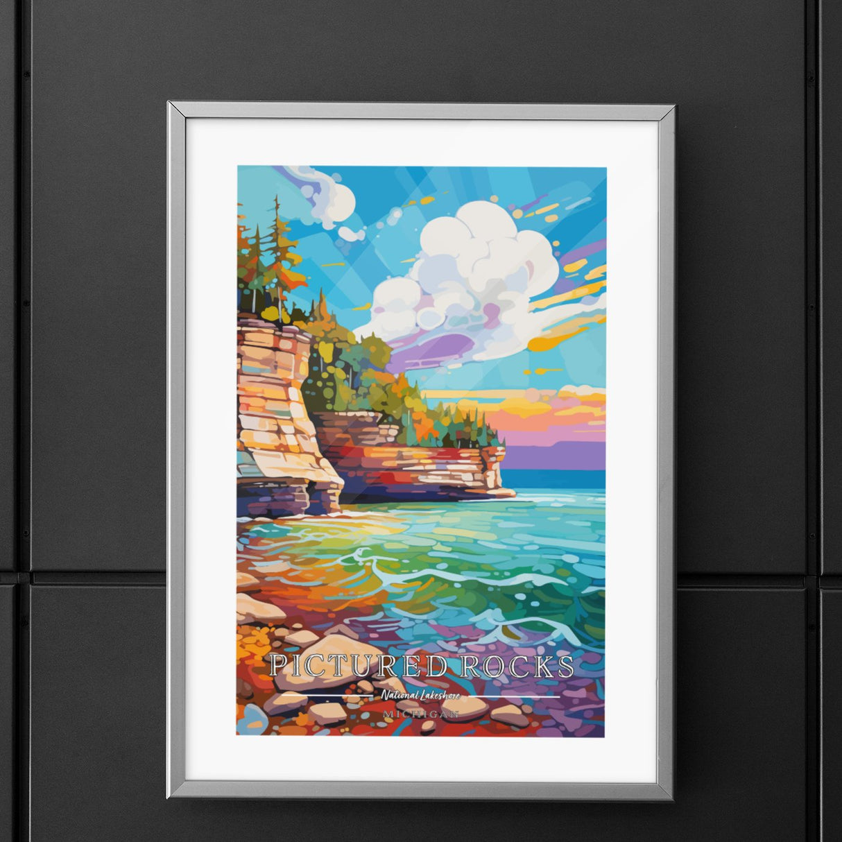 Pictured Rocks National Lakeshore - Must See Commemorative Poster: A Pop Art Tribute