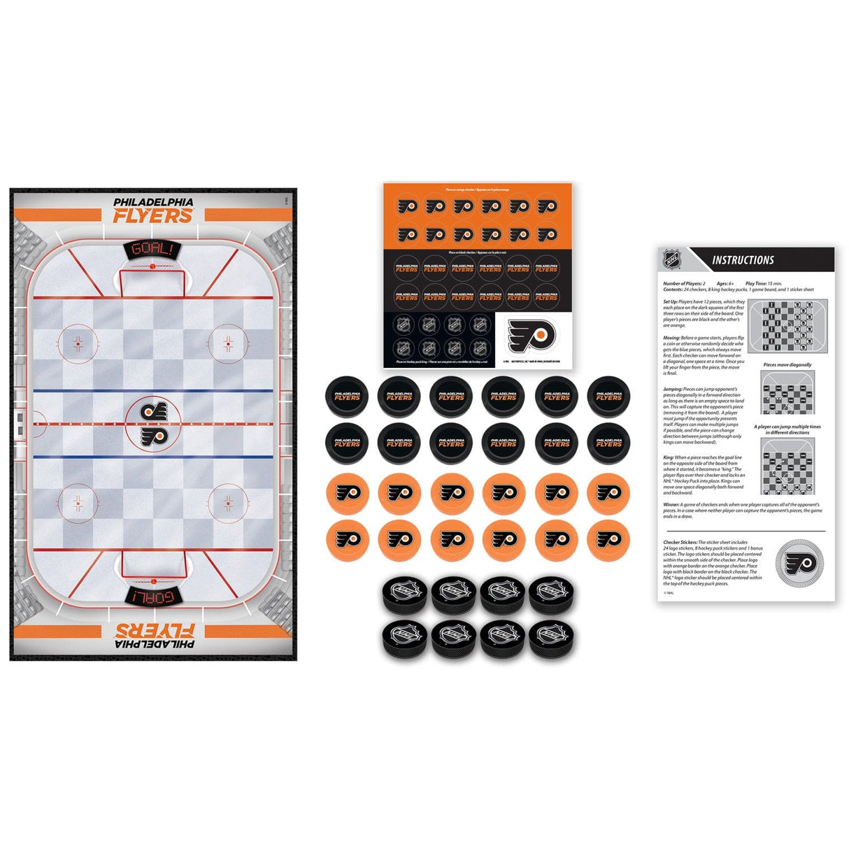 Philadelphia Flyers Checkers Board Game