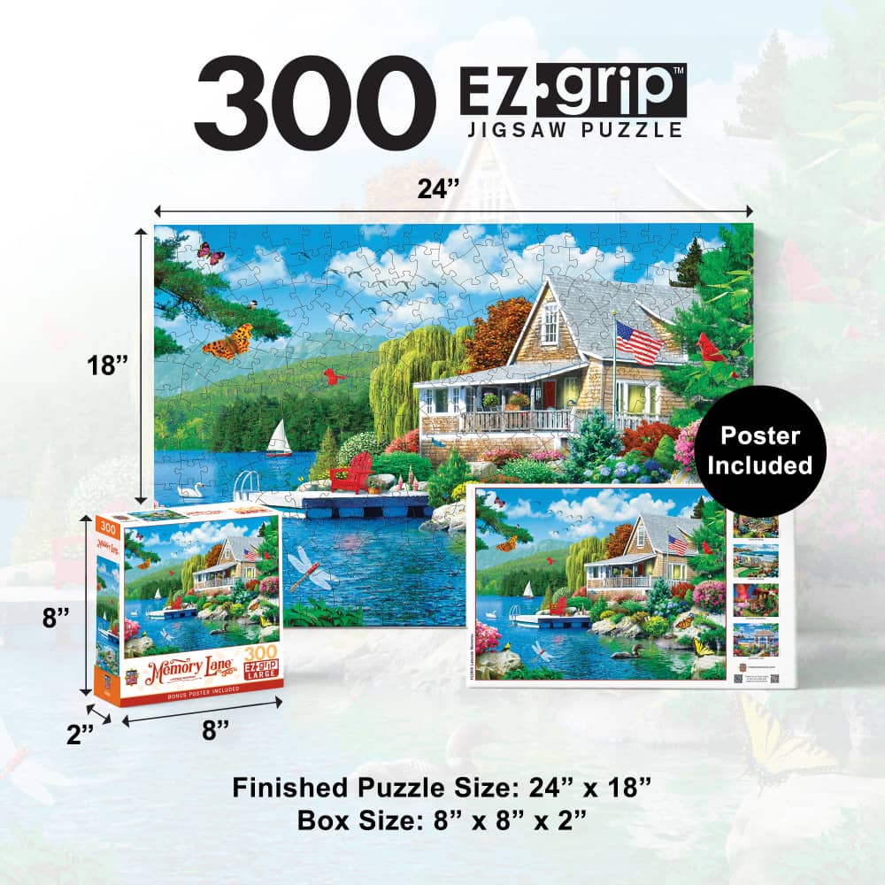 Memory Lane - Lakeside Memories 300 Piece EZ Grip Jigsaw Puzzle