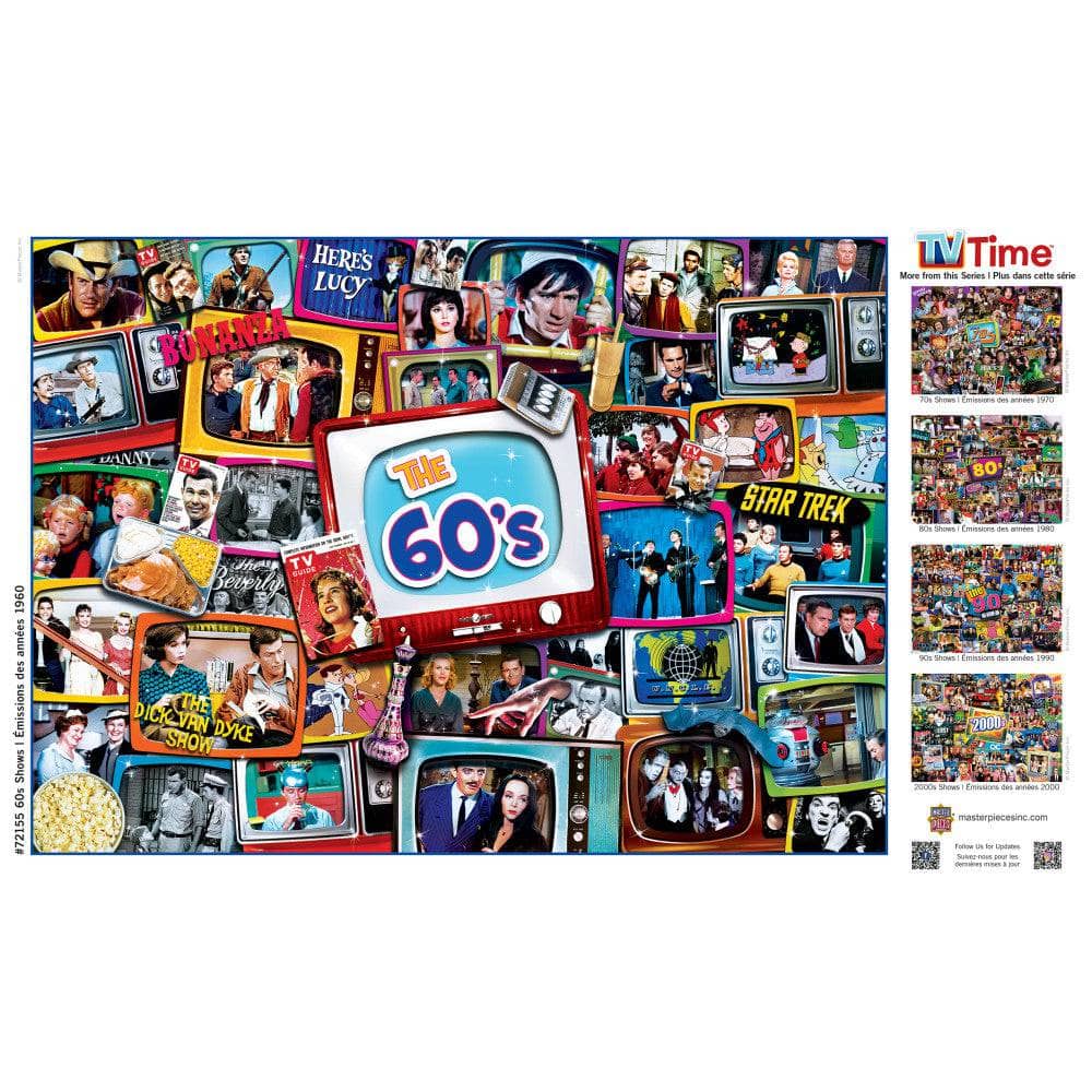 TV Time - 60's Shows 1000 Piece Jigsaw Puzzle