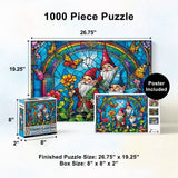 Stained Glass - Gnomish Delight 1000 Piece Jigsaw Puzzle