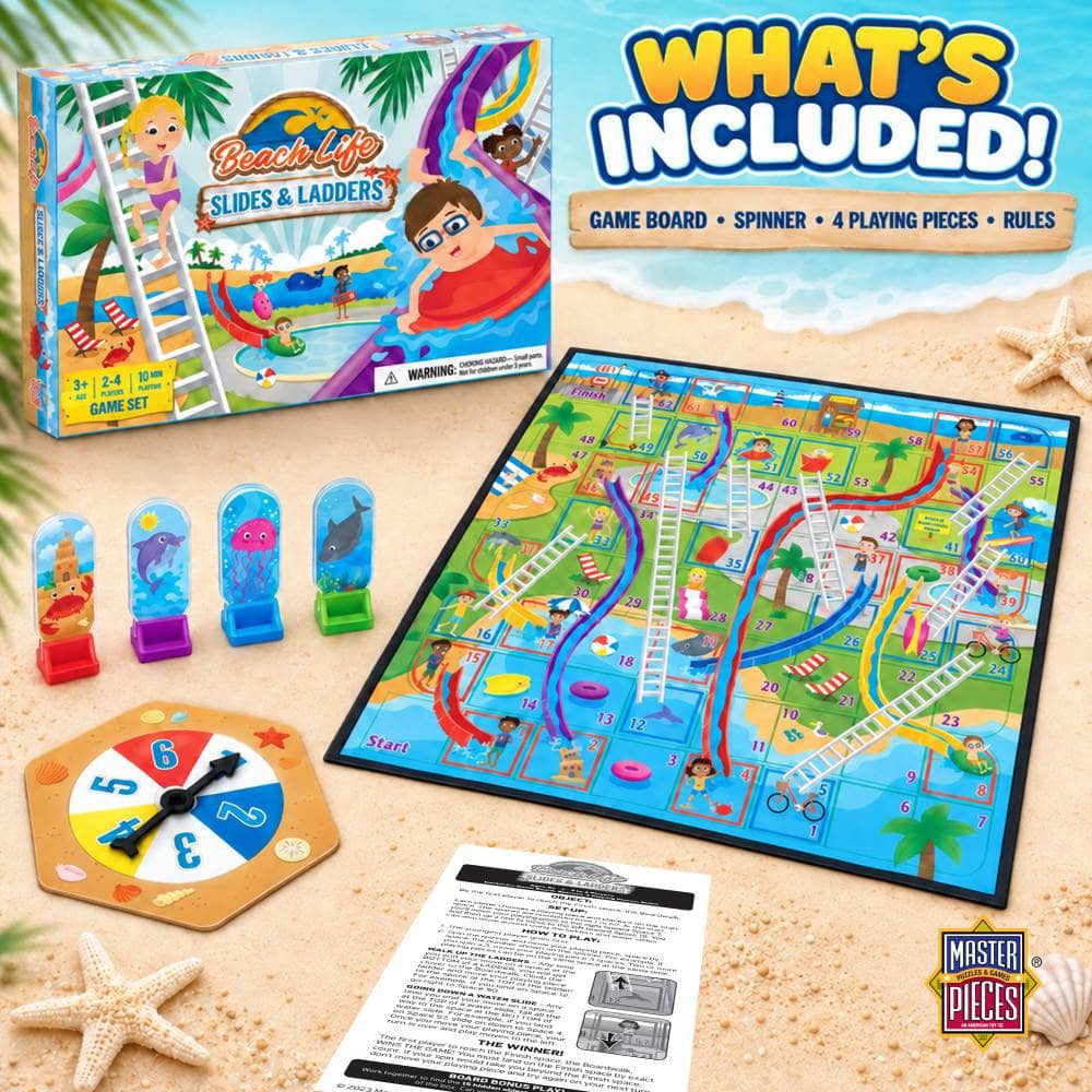 Beach Life - Slides & Ladders Board Game