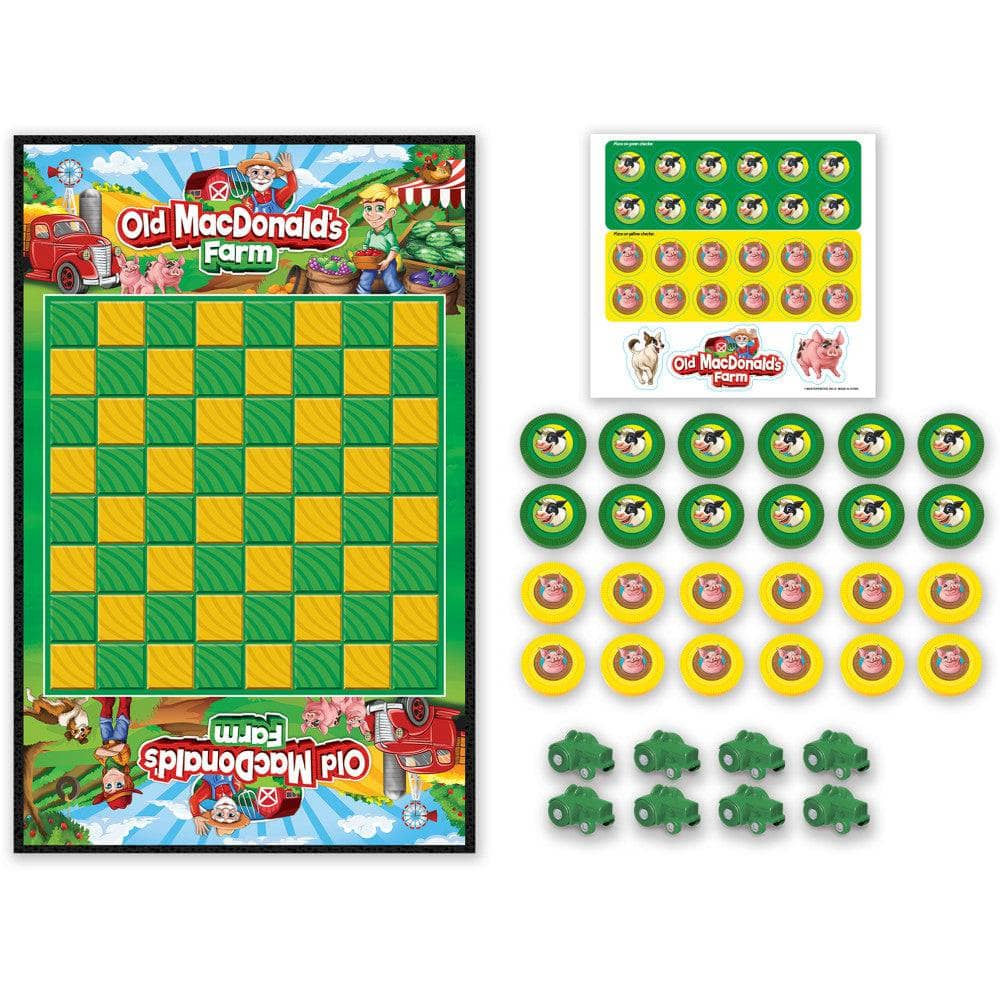 Old MacDonald's Farm Checkers Board Game