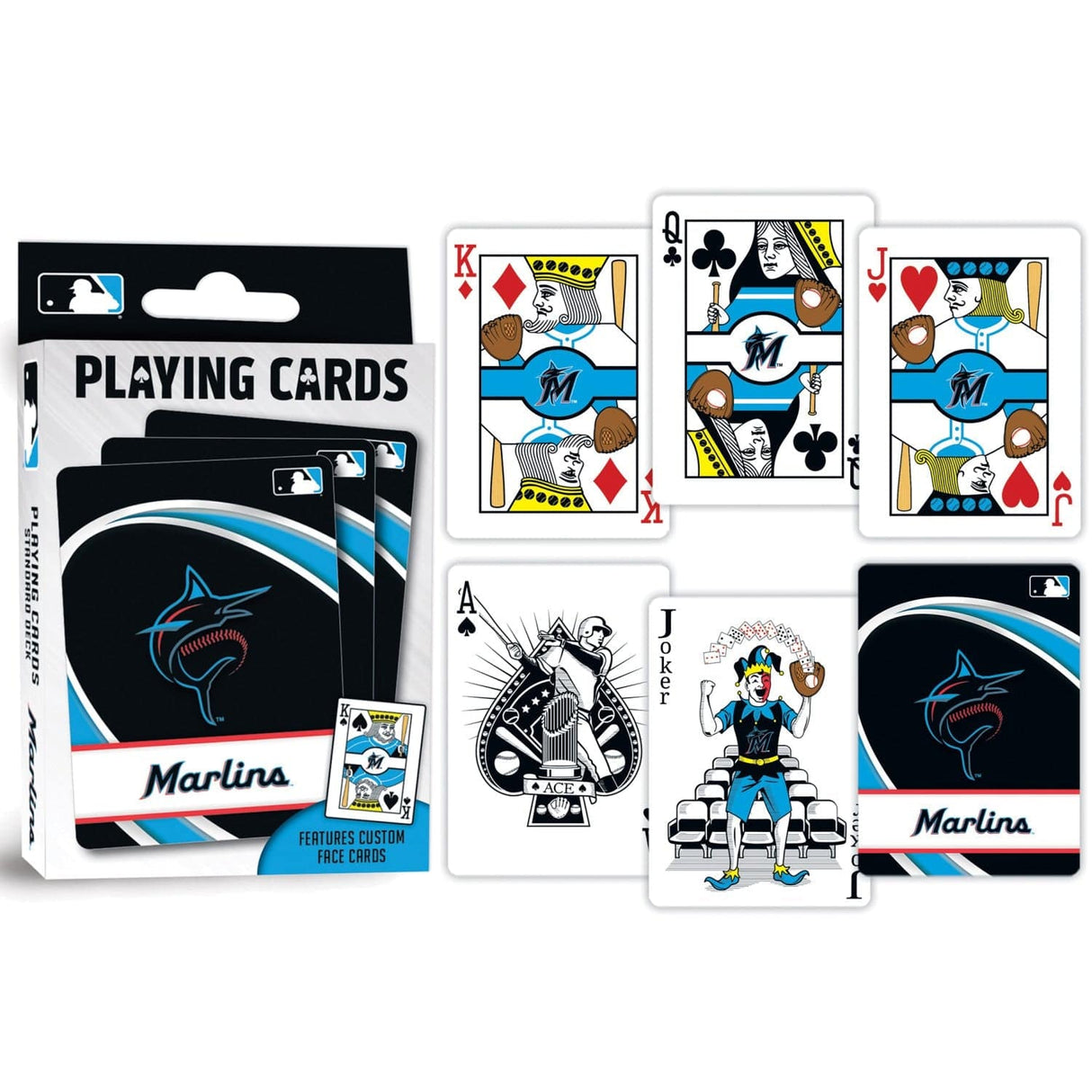 Miami Marlins Playing Cards - 54 Card Deck