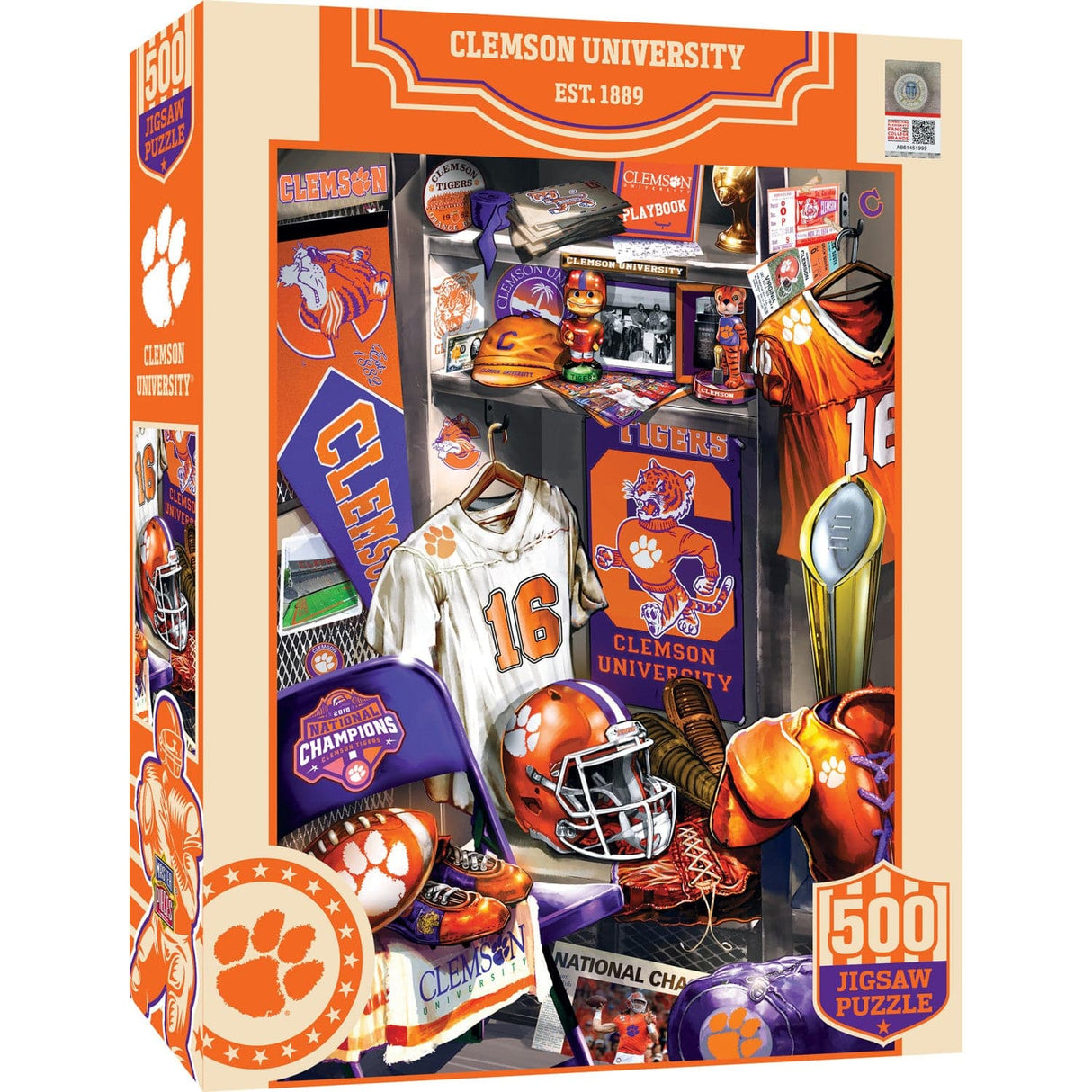 Clemson Tigers - Locker Room 500 Piece Jigsaw Puzzle