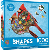 Shapes - Cardinals 1000 Piece Shaped Jigsaw Puzzle