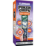 Clemson Tigers 100 Piece Poker Chips