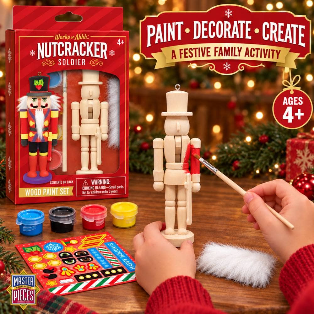 Nutcracker Soldier Ornament Wood Paint Kit